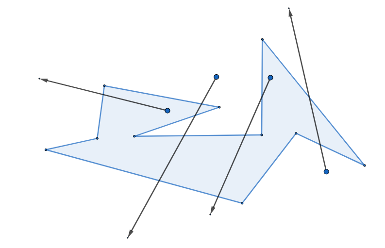 Polígono con segmentos 